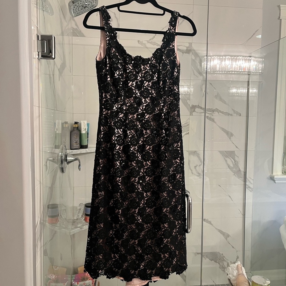 Vintage pretty 🖤woman, Julia Roberts black lace evening cocktail dress 1990s🖤